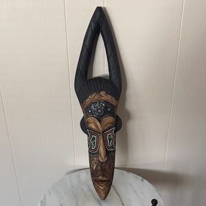 Handcrafted Tribal Mask with Intricate Details